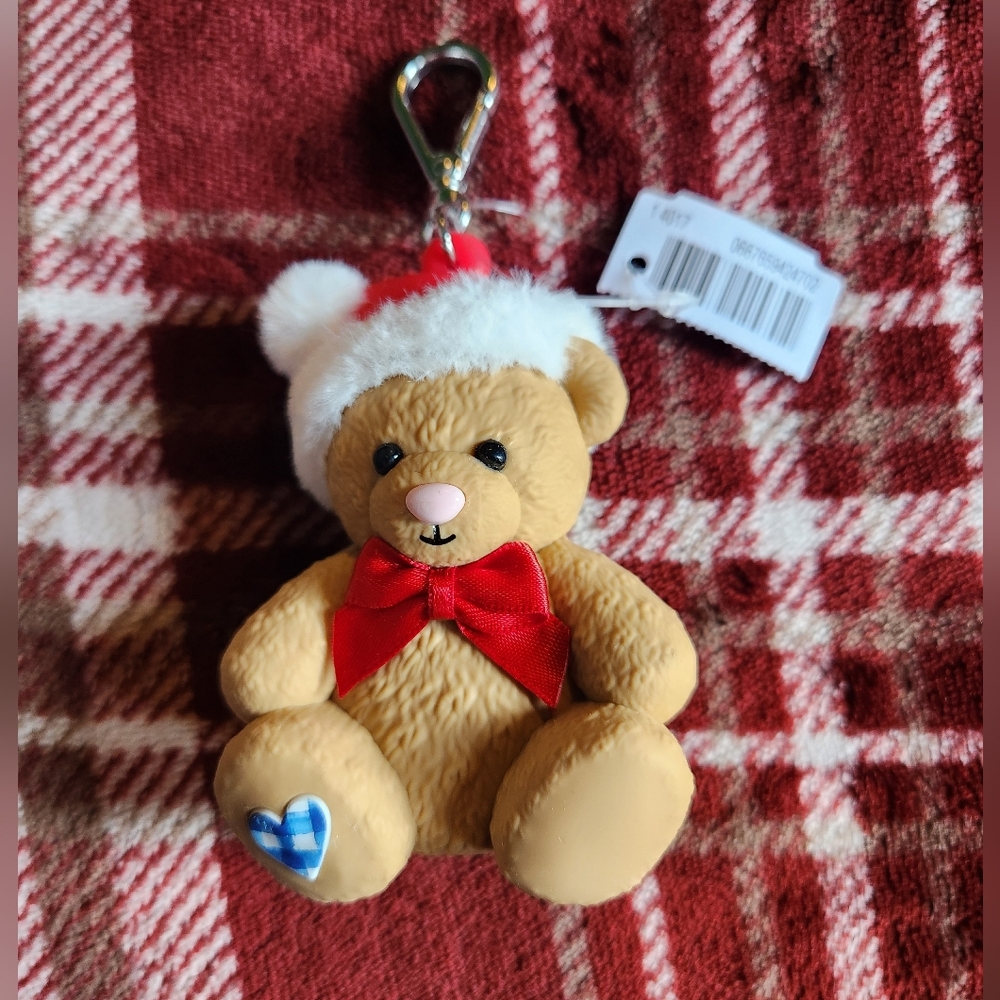 BBW Teddy Bear Keychain Hand Sanitizer Holder NWT